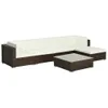 The Living Store 6-tlg. Garten-Lounge-Set mit Auflagen Poly Produktbild-Vorschau 2