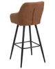 BELIANI Trendy Barstuhl 2er Set Goldbraun Stoff 104 cm Produktbild-Vorschau 8
