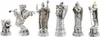 A collection of white and gold chess pieces on a white background. Podgląd zdjęcia produktu