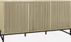 sweeek - Modernes Sideboard mit Holzoptik und Rillenmuster, Produktbild-Vorschau 1