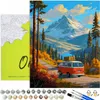 Malen nach Zahlen Erwachsene Landschaft Bergstraße 50x40 - Produktbild-Vorschau 1