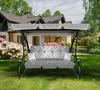 Aga Altalena da giardino 2 in 1 GRANDLUX XXL Grigio chiaro Anteprima dell’immagine prodotto 6