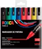 Set di pennarelli Uni-Ball POSCA Basic PC-5M colorati 8 Anteprima dell’immagine prodotto 1