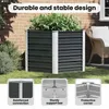 vidaXL Garten-Hochbeet Anthrazit 129 x 129 x 77 cm Produktbild-Vorschau 6