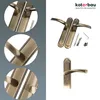 A collage of images showing door handles and related hardware, with a logo and text in the top right corner. Produktbild-Vorschau