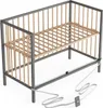 Beistellbett 60x120 cm mit Umbauseite - grau/natur - Dreamy Produktbild-Vorschau 1