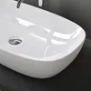 doporro Lavabo da Appoggio in Vetroceramica Bianco Lucido Anteprima dell’immagine prodotto 4