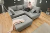Moderne Wohnlandschaft KENT 220cm grau Ecksofa Federkern Produktbild-Vorschau 4