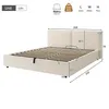 Lit hydraulique rembourré 180x200 cm avec espace de Voir les images du produit 4