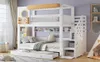 Etagenbett 90x200 cm Kinderbett Kiefer-Holz & MDF Hochbett Produktbild-Vorschau 12
