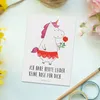 Mr. & Mrs. Panda Postkarte Einhorn Dame - Weiß - Geschenk, Produktbild-Vorschau 2