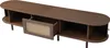 A dark walnut TV stand with a cane drawer front. Náhled obrázku produktu