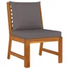 A single wooden chair with gray cushions against a white background. Náhľad obrázku produktu