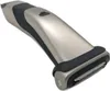 A close-up, angled shot of a silver and black electric shaver against a white background. Podgląd zdjęcia produktu