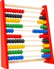 A colorful wooden abacus with 100 beads on a white background. Produktbild-Vorschau