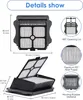 Diagrams and text detailing the features and dimensions of a vacuum cleaner filter. Produktbild-Vorschau