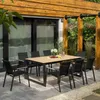 An outdoor dining set on a patio under a wooden pergola. Náhled obrázku produktu