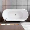 AICA freistehende Badewanne 170x80cm Oval Acrylwannen Produktbild-Vorschau 4