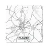 MuchoWow® Mauspad Mousepad Plauen - Karte - Stadtplan 20x20 Produktbild-Vorschau 1