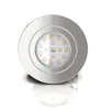 A close-up, studio shot of a round, recessed LED light fixture with a brushed metal finish. Anteprima dell’immagine prodotto