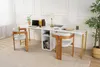 Skye Decor, Twin Study Desk - White, Gold, Biurka, Biały, Podgląd zdjęcia produktu 2