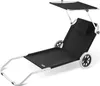 CASARIA® Sonnenliege Klappbar mit Dach Strandliege mit Produktbild-Vorschau 1