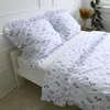 Baumwolle Bettwäsche Mit Rüschen Set Schlafzimmer Produktbild-Vorschau 4