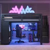 STILVORA Hochbett 140x200cm mit LED-Beleuchtung und USB, Produktbild-Vorschau 2