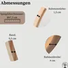 Diagrams showing the dimensions of a round wooden mirror frame. Anteprima dell’immagine prodotto