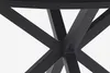 Tavolo 120 cm nero rotondo con gambe incrociate per cucina Anteprima dell’immagine prodotto 6