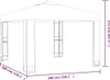 vidaXL Pavillon mit Doppeldach & LED-Lichterkette 3x3 m Produktbild-Vorschau 8