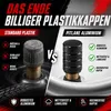 Schrader Ventilkappen, Aluminium Komfort, 4er Set - Schwarz Produktbild-Vorschau 5
