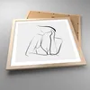 Gerahmtes Poster - Rahmen in heller Eiche - Frau Linien Produktbild-Vorschau 3