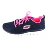 A side view of a navy and pink Skechers sneaker against a white background. Produktbild-Vorschau