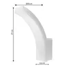 A white LED lamp with dimensions indicated by measurement lines and text. Anteprima dell’immagine prodotto