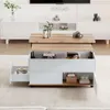 Merax Table basse 100x98x65cm avec tiroirs et étagère, Voir les images du produit 5