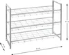 HAKU Schuhregal alu - Metall, B/H/T: 80x60x30 cm Produktbild-Vorschau 2