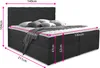 A diagram of a bed with dimensions indicated. Produktbild-Vorschau