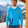Nebulus longsleeve VEIT men, koszula casual, dekolt V, Podgląd zdjęcia produktu 5