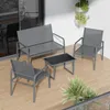 Mondeer Gartenmöbel-Set 4-teilig, Sitzgruppe mit Armlehnen Produktbild-Vorschau 12