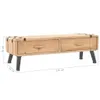 vidaXL Mobile TV in legno massiccio di abete 120x33x35 cm Anteprima dell’immagine prodotto 7