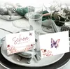 50 Tischkarten Schön dass du da bist, Floral Butterfly Produktbild-Vorschau 4