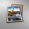Gerahmtes Poster - Schwarzer Rahmen - Leuchtturm Ufer Wolke Produktbild-Vorschau 3
