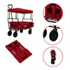 Carro de mano Arebos con toldo, color rojo, dimensiones: Vista previa de la imagen del producto 9