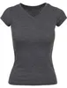 Build Your Brand Ladies Basic Tee - Farbe: Charcoal Produktbild-Vorschau 1