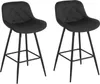 EUGAD Barhocker 2er Set, mit Rückenlehne&Samtbezug, Produktbild-Vorschau 1
