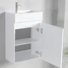 LOMAZOO Toilettenmöbel glänzend Weiß - Wc Möbel - 40x22x60 Produktbild-Vorschau 4