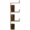 A wooden corner shelf unit against a white background. Náhled obrázku produktu