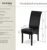 tectake® Esszimmerstuhl gepolstert mit Kunstlederbezug 44 x Produktbild-Vorschau 6