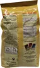 The back of a yellow coffee sachet with nutritional information and preparation instructions. Produktbild-Vorschau